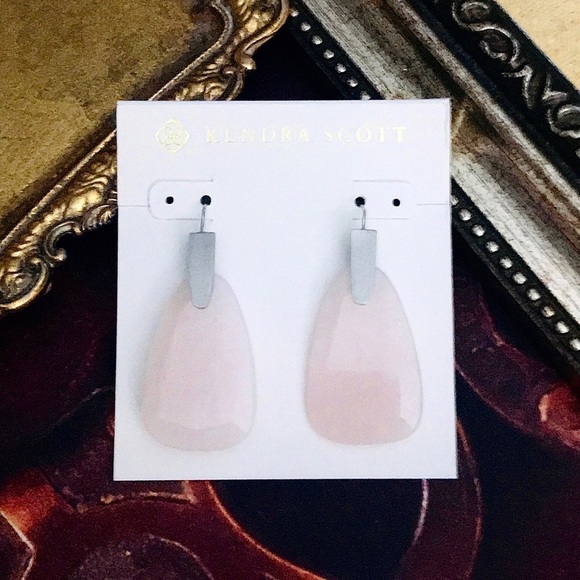 KENDRA SCOTT • Silver Marty Rose Quartz Earrings - Picture 3 of 3